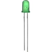 Светодиод зеленый 5 мм, 20мА, 5 шт.