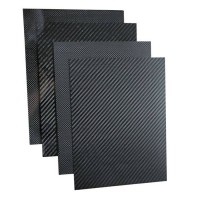 Карбоновый лист 3K, толщина 4.0 мм, 250x400 мм, саржевое плетение, 1 шт.