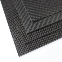 Карбоновый лист 3K, толщина 1.0 мм, 600 x 900 мм, полотняное плетение