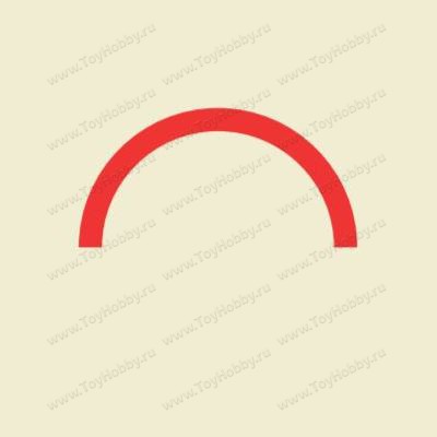 Трубка полукруглая, красная 2,5/4,0 мм, L=330 мм (455-53-3)