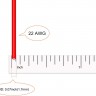 Провод силиконовый 22AWG (0,35 кв.мм) красный, 2м.