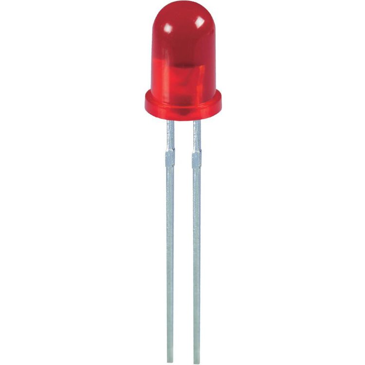 Светодиод красный 5 мм, 20мА, 5 шт.