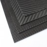 Карбоновый лист 3K, толщина 0.5 мм, 600x900 мм, саржевое плетение, 1 шт.