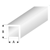 Трубка квадратная белая 3,0/4,0 мм, L=330 мм (431-55-3)