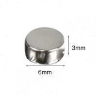Магнит неодимовый диск 6×3 мм, 1 шт.