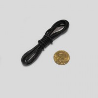 Провод силиконовый 20AWG (0,5 кв.мм) черный, 1м.